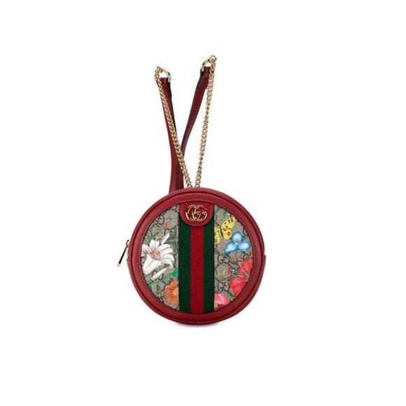 ❤️💋VALENTINES DAY SALE💋❤️ GUCCI Ophidia Supreme GG Canvas Floral Round Backpack - Picture 16 of 17